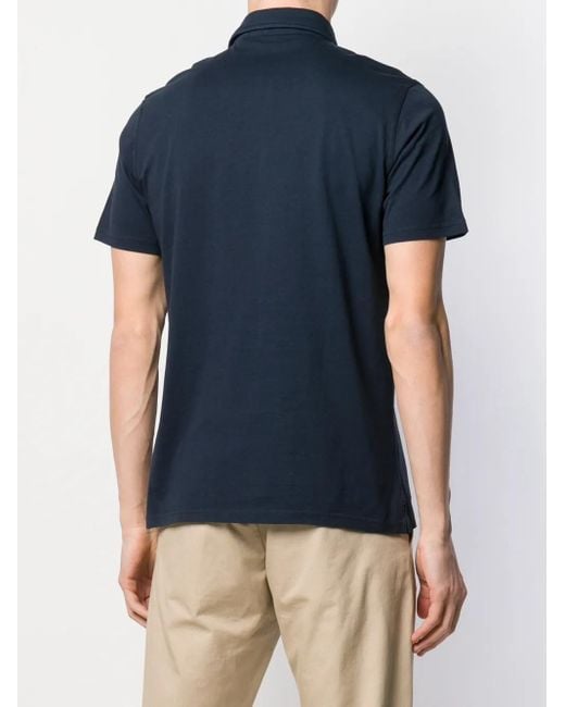 Aspesi Blue Basic Polo Shirt for men