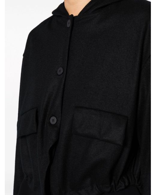 Transit Black Layered Hooded Jacket