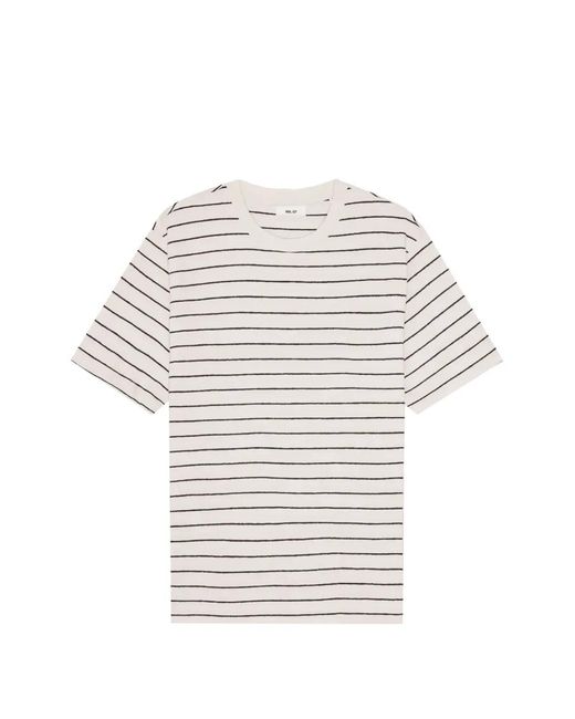 NN07 White Pedro Horizontal-Stripe T-Shirt for men