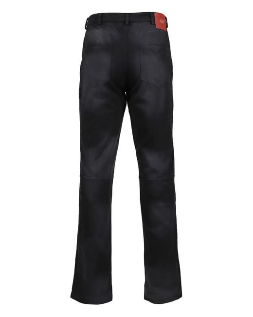 424 Black Logo-Patch Trousers for men