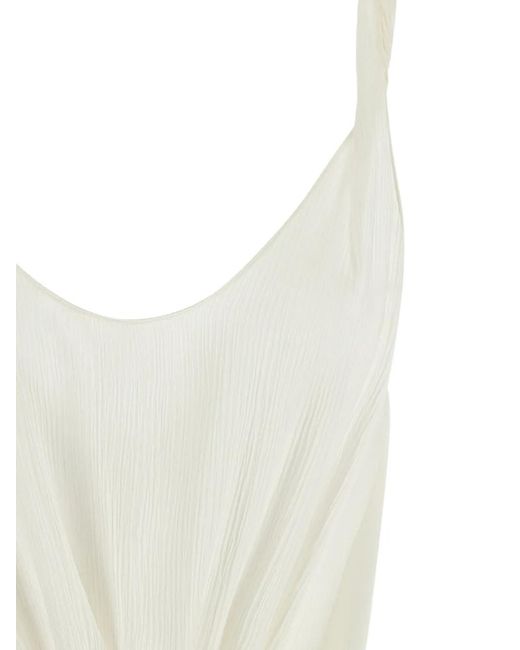J.W. Anderson White Crinkled Knot-Detail Blouse