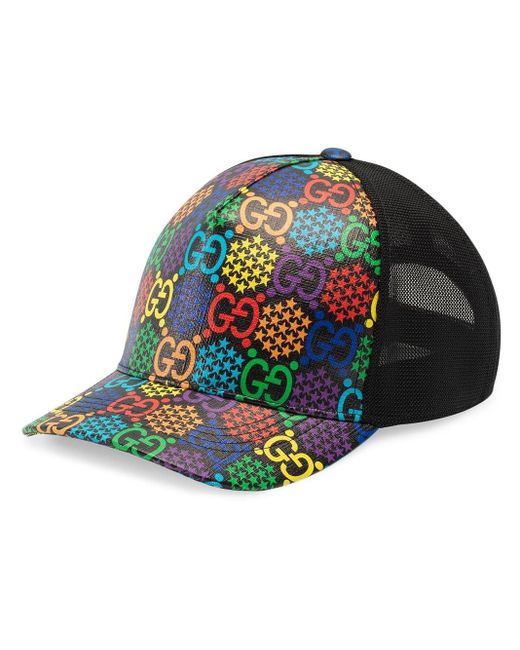 Gucci Black GG Psychedelic Baseball Hat for men