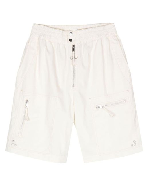 Isabel Marant White Nahlan Cotton Cargo Shorts for men