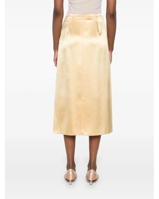 Altuzarra Natural Satined Midi Skirt