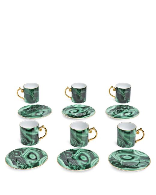 Set tazzine da caffè Malachite di L'objet in Green