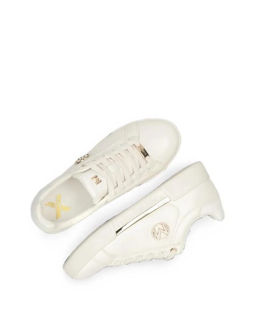 Mexx White Logo-Plaque Sneakers