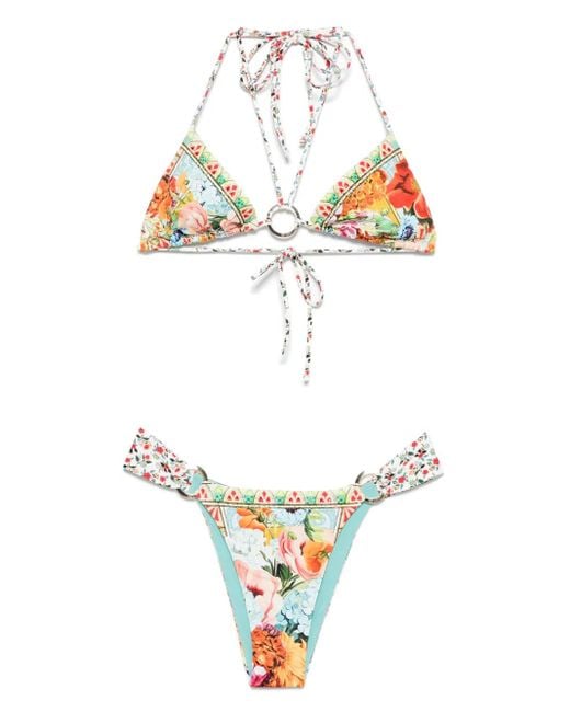 Camilla Bathing Bombshell Bikini in het White