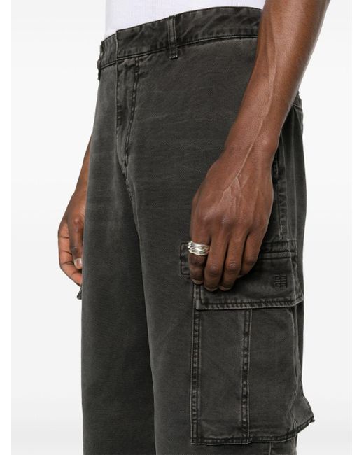 Pantalones cargo con bordado 4G Givenchy de hombre de color Black