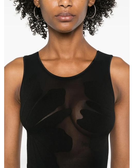 Wolford Black Semi-Transparent Body Tattoo