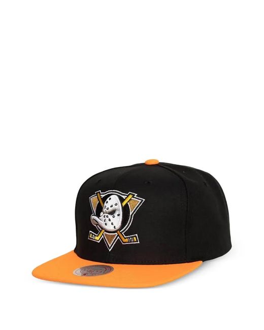 Mitchell & Ness Black Anaheim Ducks Embroidered Cap for men