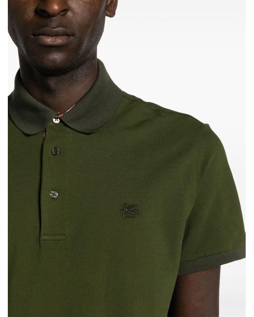 Etro Poloshirt mit Pegaso-Stickerei in Green für Herren