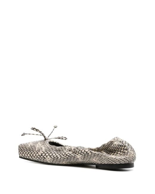 Jacquemus White Square Ballet Flats