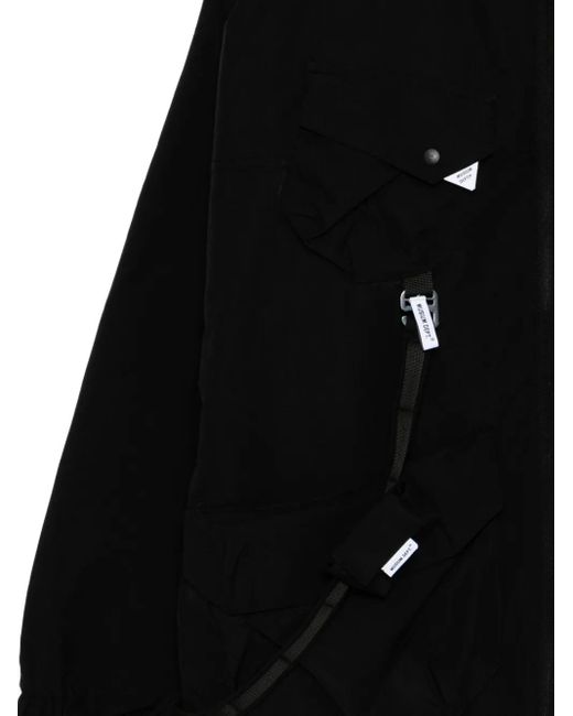 Musium Div. Black Multi-Pockets Hooded Jacket for men