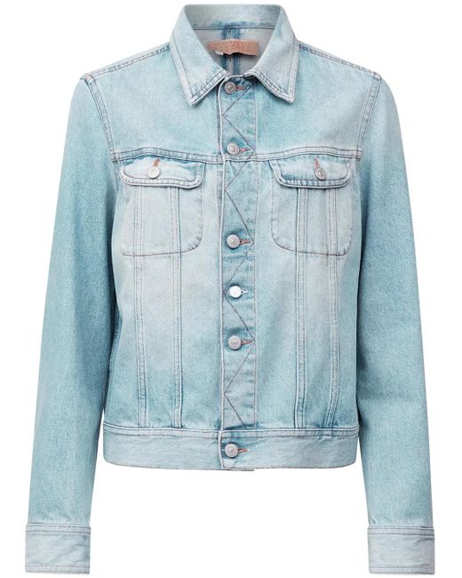 MM6 by Maison Margiela Blue Cut-Out Jacket