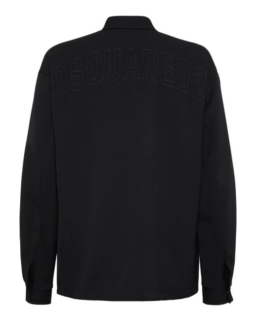 DSquared² Black Wool Coach Jacket for men