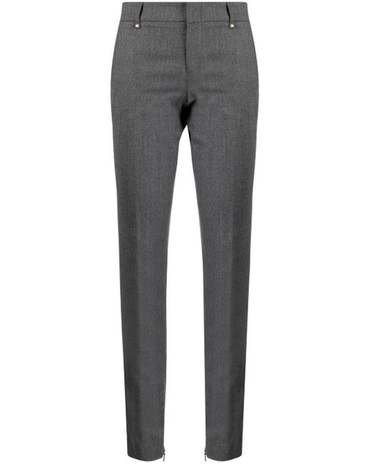 Gucci Gray Wool Skinny Trousers