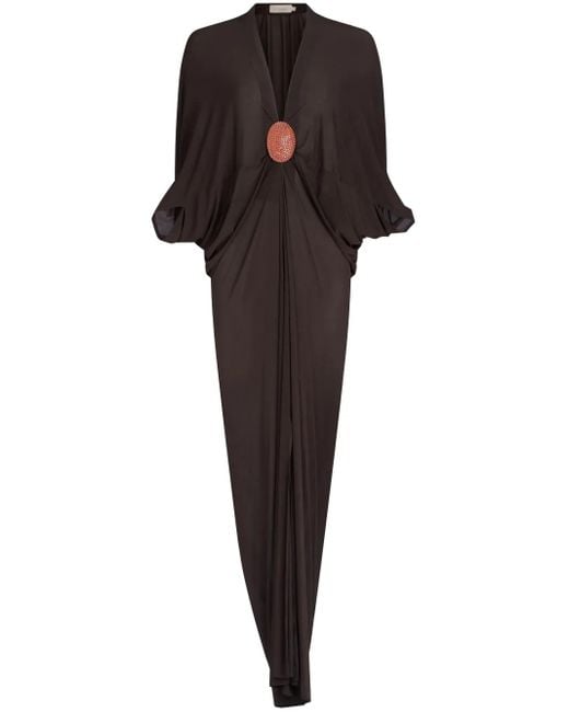Silvia Tcherassi Tuniek Met Broche Detail in het Black