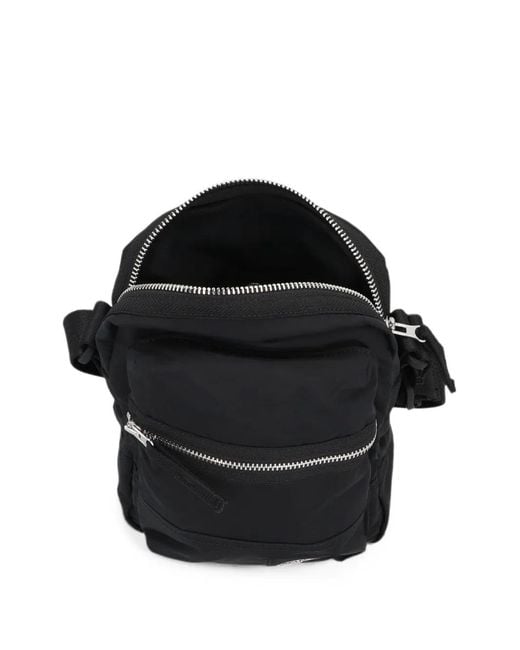 Stone Island Black Logo-Patch Cross Body Bag for men