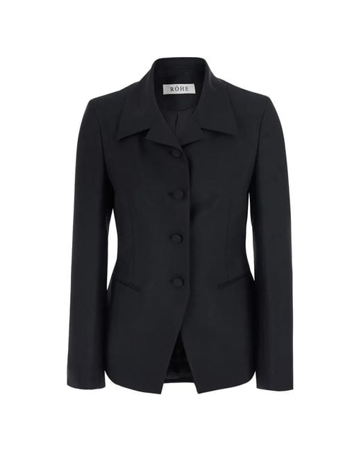 Rohe Black Single-Breasted Buttoned Blazer