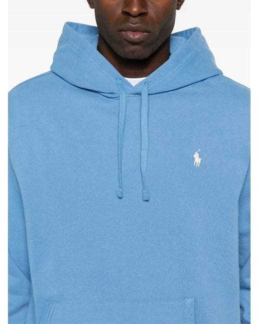 Polo Ralph Lauren Blue Polo Pony-Embroidered Hoodie for men