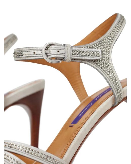 Ralph Lauren White 95Mm Embellished Knot Heeled Sandals
