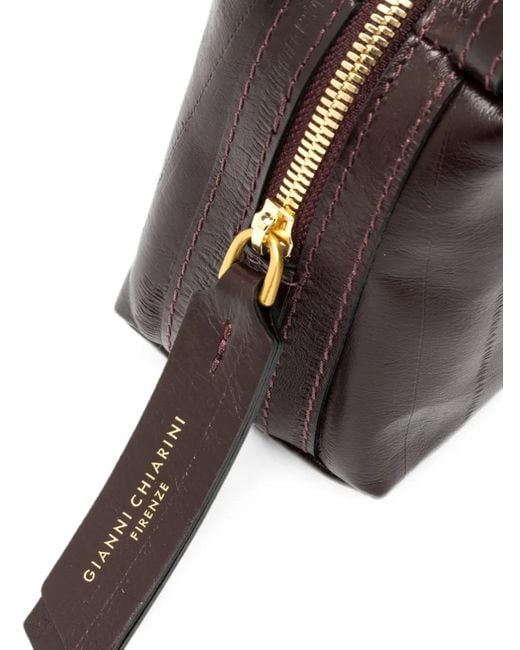Gianni Chiarini Brown Alifa Eel-Effect Texture Mini Bag