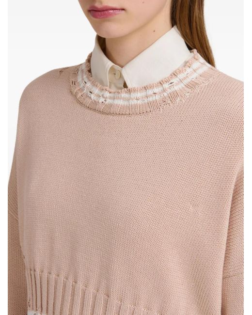 Jersey Corto Con Cuello Vuelto Marni de color Natural