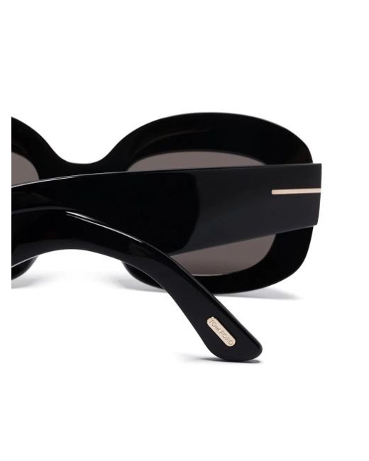 Tom Ford Black Oval-Frame Sunglasses