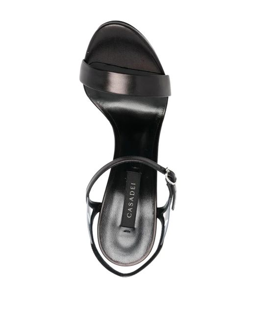 Casadei Black Open-Toe Heeled Sandals