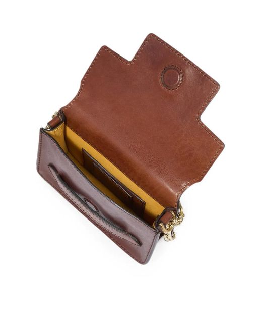 The Bridge Brown Leather Chain-Strap Mini Bag