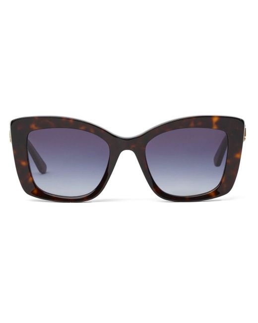Karl Lagerfeld Blue Kl Heritage Tortoiseshell-effect Sunglasses