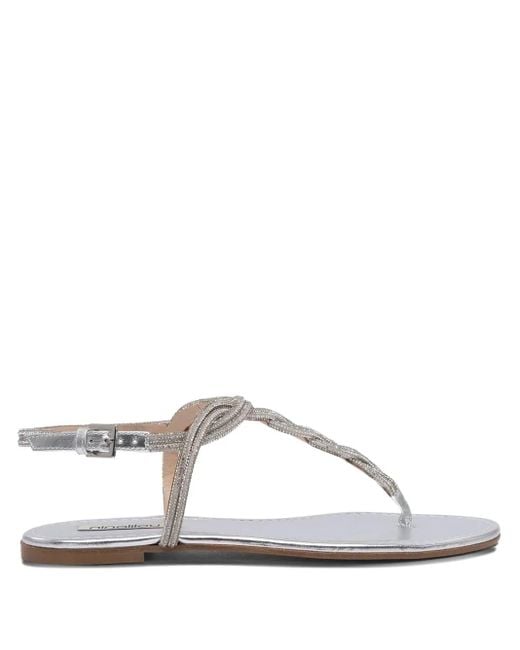 Ninalilou Sandalen Met Kralen Bandjes in het White