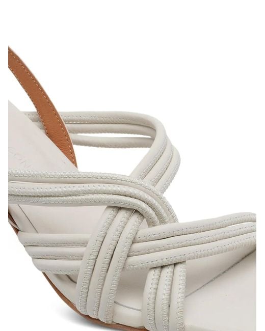 Angel Alarcon White Aurora Multi-Strap Sandals