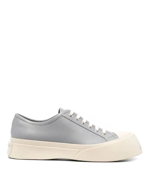 Marni White Pablo Leather Sneakers for men