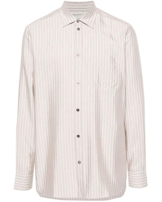 Golden Goose Deluxe Brand Long-sleeve striped shirt in Natural für Herren
