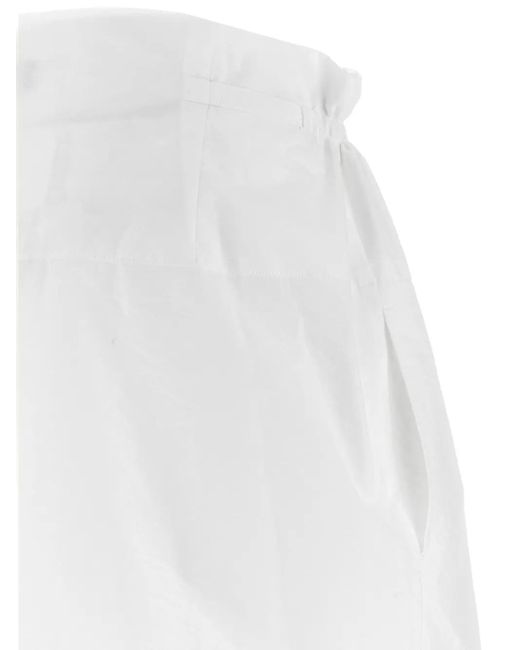 Fabiana Filippi White Cotton-Blend Skirt