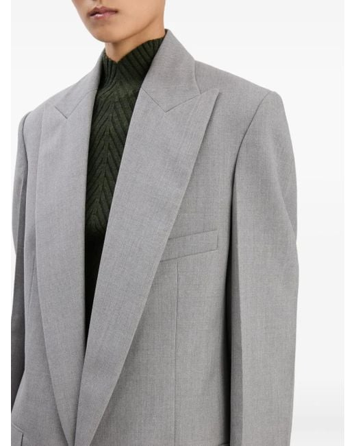 Chaqueta con manga esculpida Victoria Beckham de color Gray