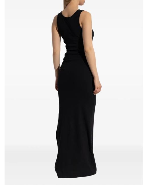Versace Black Jersey Maxi Dress