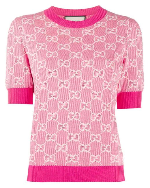Gucci Pink Piquet Knitted Top