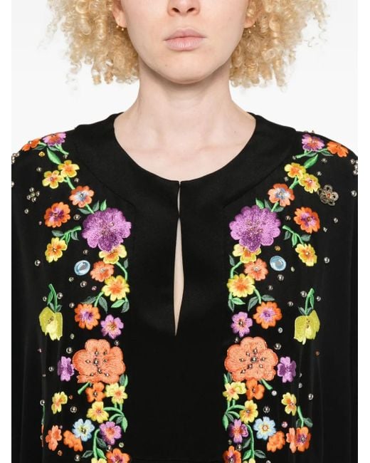 Emilio Pucci フローラル マキシドレス Black
