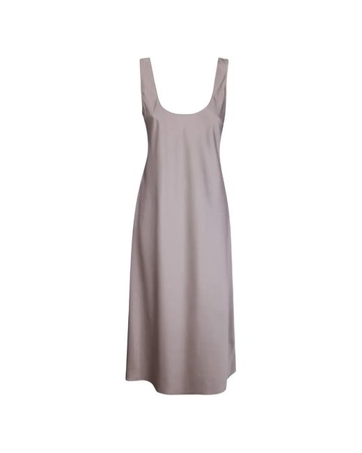 Calvin Klein Purple Scoop-Neck Midi Dress