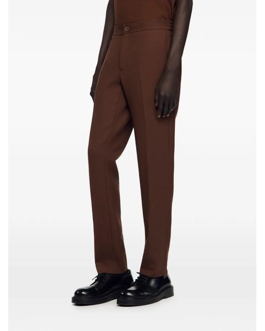 Sandro Brown Jersey Trousers for men