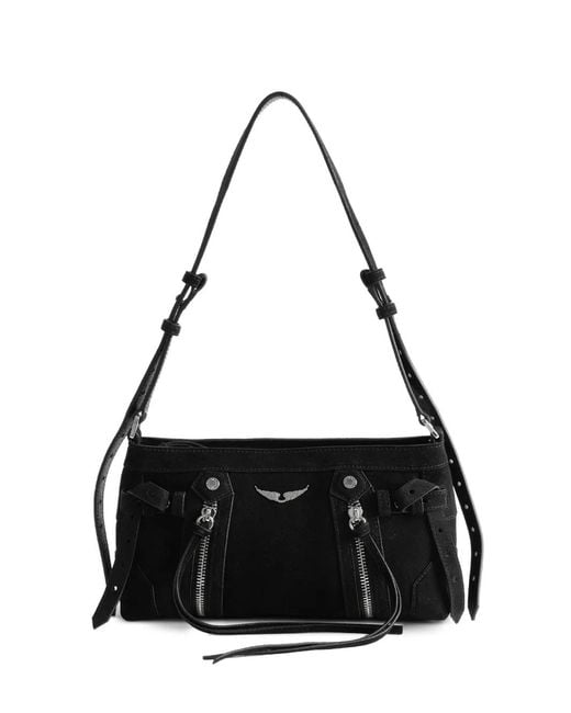 Zadig & Voltaire Black Madison Mini Suede Bag