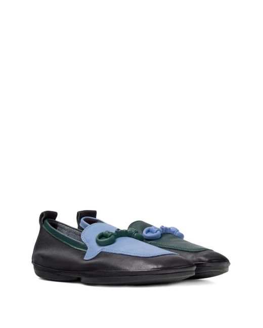 Camper Blue Two-Tone Leather Loafers