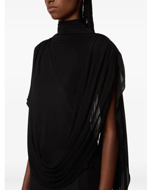 Nina Ricci Gedrapeerde Top in het Black