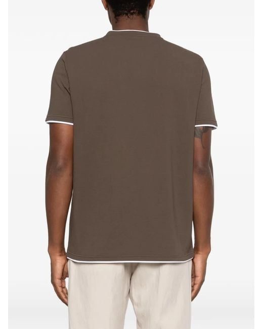 Kiton Brown T-Shirt À Col Rond for men