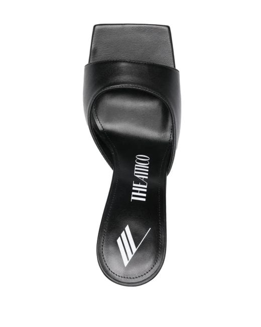 The Attico Black Cheope Heeled Sandals