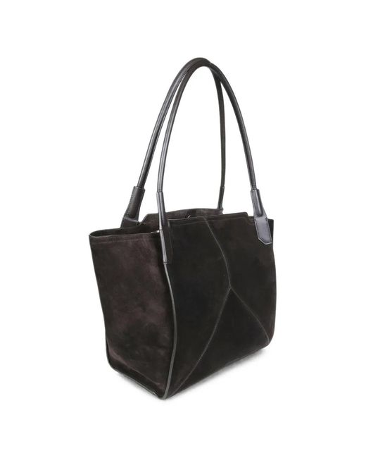 Victoria Beckham Black Victoria Suede Tote Bag