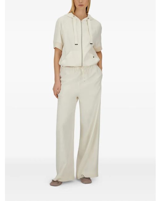 Herno White Veste Zippée À Capuche