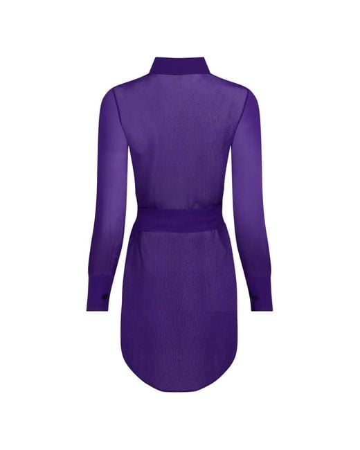 Maison Close Purple Fever Shirt Mini Dress